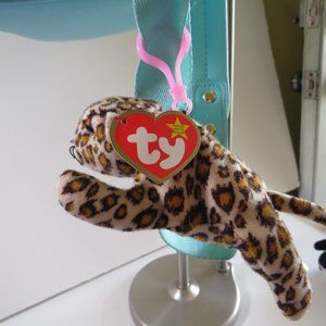 Freckles Leopard TY BACKPACK CLIP plush mini stuffed animal zoo